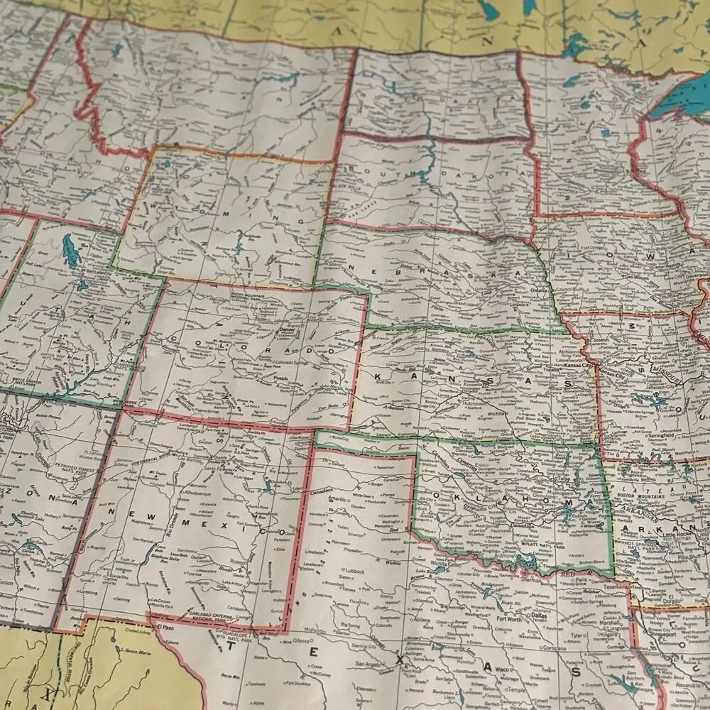 Vintage Hammond Classic United States USA Wall Map Classroom/School/Office